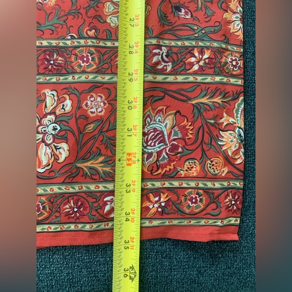 Charter Club Red Floral Printed 100% Silk Maxi Skirt - Picture 8 of 8